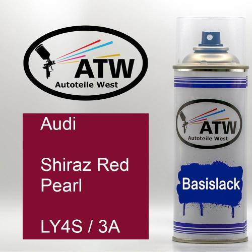 Audi, Shiraz Red Pearl, LY4S / 3A: 400ml Sprühdose, von ATW Autoteile West.